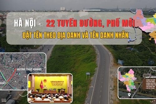 Hà Nội 22 tuyến đường, phố mới đặt tên theo địa danh và tên danh nhân