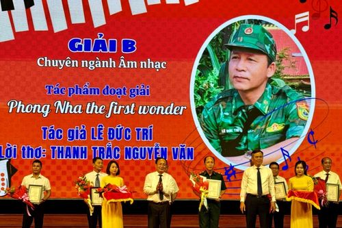 Nhạc sĩ Biên phòng đạt giải B tại cuộc thi sáng tác văn học-nghệ thuật tỉnh Quảng Bình