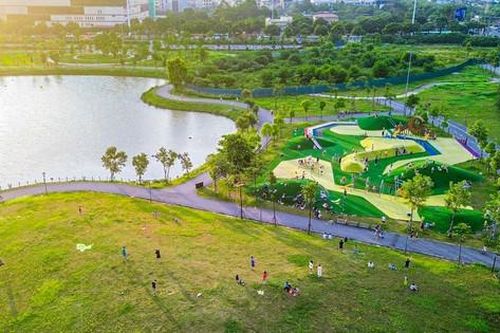 Cận cảnh công viên mở, lớn nhất quận Nam Từ Liêm
