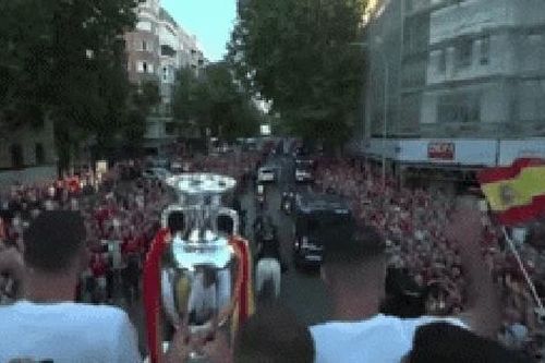 Đội tuyển Tây Ban Nha diễu hành sau chiến thắng ở EURO 2024