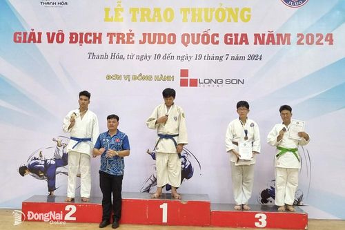 Đồng Nai hạng nhì toàn đoàn lứa tuổi 10-15 Giải vô địch trẻ judo quốc gia năm 2024