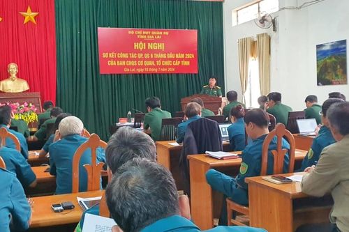Gia Lai sơ kết công tác quốc phòng, quân sự của Ban CHQS cơ quan, tổ chức cấp tỉnh