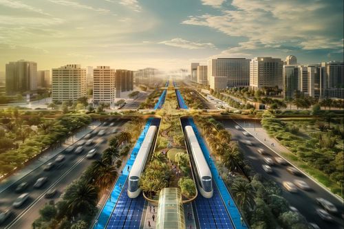 Lộ diện thiết kế vượt thời đại của 'con đường cao tốc xanh nhất thế giới' ở Dubai