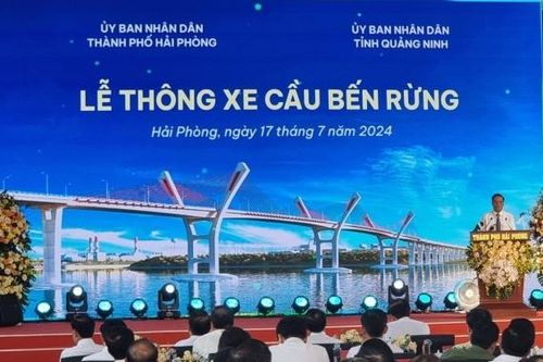 Cầu Bến Rừng nối Quảng Ninh và Hải Phòng chính thức được thông xe
