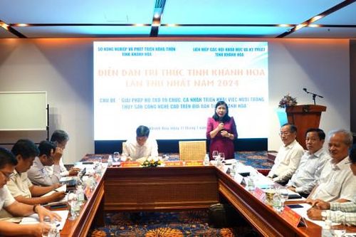 Diễn đàn trí thức tỉnh Khánh Hòa lần thứ nhất năm 2024: Tìm giải pháp hỗ trợ triển khai nuôi trồng thủy sản công nghệ cao