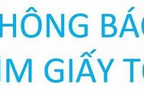 Công ty TNHH Thương mại Hải Nhung thông báo tìm giấy tờ xe ô tô