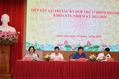 Đại biểu HĐND TP tiếp xúc cử tri huyện Quốc Oai sau kỳ họp thứ 17