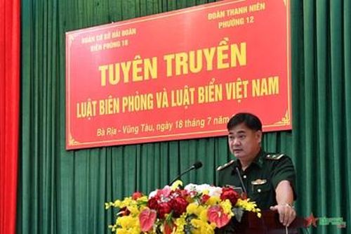 Hải đoàn Biên phòng 18 tuyên truyền pháp luật cho đoàn viên, thanh thiếu niên