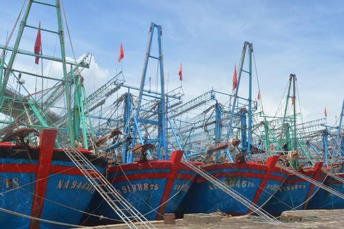 Tàu thuyền Nghệ An chật vật tìm nơi neo đậu mùa mưa bão
