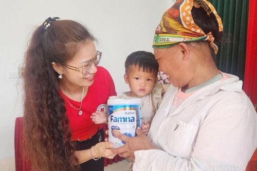 Tặng sữa cho 100 trẻ em nghèo, khuyết tật có hoàn cảnh khó khăn tại huyện Đình Lập