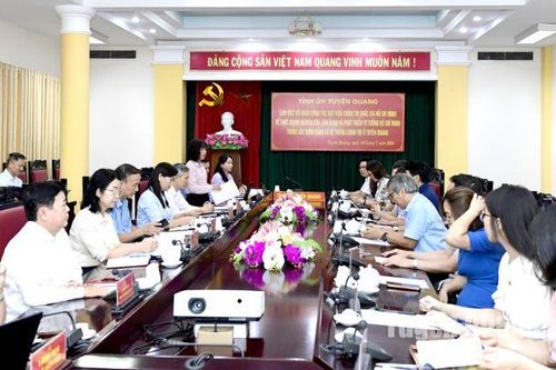 Đoàn công tác Học viện Chính trị Quốc gia Hồ Chí Minh làm việc tại Tuyên Quang