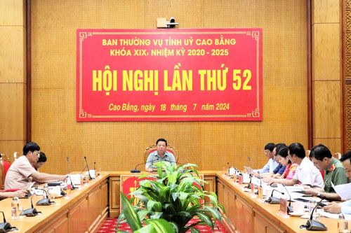 Hội nghị Ban Thường vụ Tỉnh ủy lần thứ 52