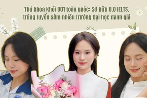 Thủ khoa khối D01 toàn quốc: Sở hữu IELTS 8.0, trúng tuyển sớm nhiều trường xịn