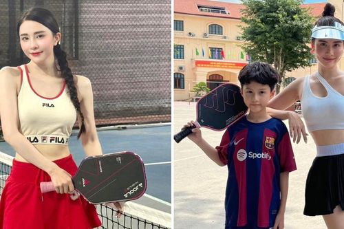Quỳnh Nga, Huyền Lizzie,... và loạt sao nữ tập môn thể thao hot pickleball