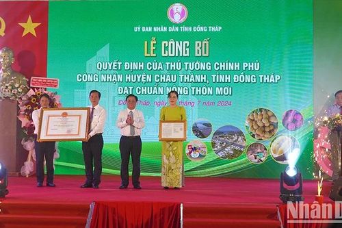 Huyện Châu Thành, tỉnh Đồng Tháp đạt chuẩn nông thôn mới