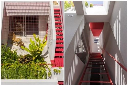 Thiết kế 3 khoảng thông tầng, nhà trong hẻm thoáng sáng bất ngờ