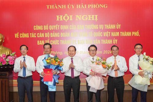 Hải Phòng: Điều động, phân công nhân sự mới trong Ban thường vụ Thành ủy