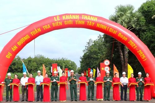 Tây Ninh tổ chức khánh thành công trình dự án Đường tuần tra biên giới tỉnh