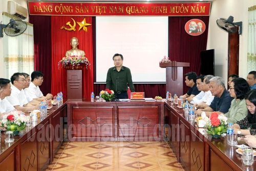 Bộ trưởng Bộ Xây dựng Nguyễn Thanh Nghị thăm, làm việc tại Điện Biên