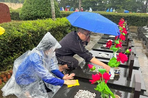 Hơn 250 đoàn viên, thanh niên dọn vệ sinh tại Nghĩa trang Liệt sĩ tỉnh Gia Lai