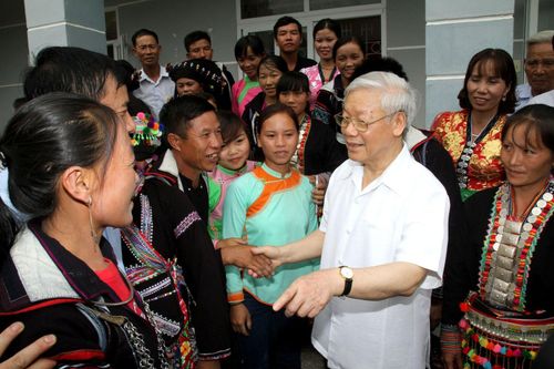 Một số hình ảnh Tổng Bí thư Nguyễn Phú Trọng thăm và làm việc tại tỉnh Lai Châu
