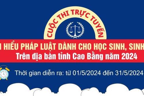 55 tập thể, cá nhân đạt giải Cuộc thi trực tuyến 'Tìm hiểu pháp luật dành cho học sinh, sinh viên' trên địa bàn tỉnh