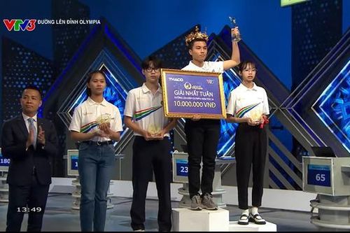 Nam sinh Thái Bình giành chiến thắng ngoạn mục cuộc thi tuần Đường Lên Đỉnh Olympia