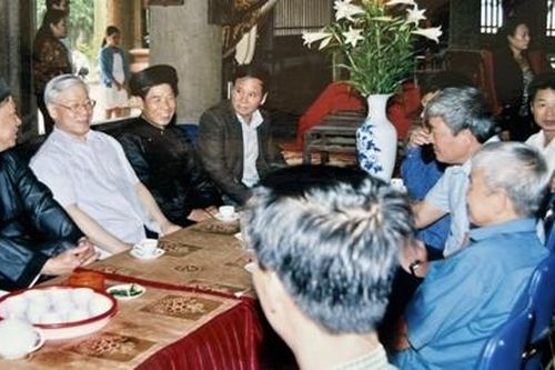 Tình cảm người dân làng Lại Đà hướng tới Tổng Bí thư Nguyễn Phú Trọng