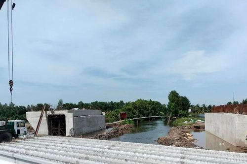 Cầu Đại Ngãi nối tỉnh Trà Vinh và Sóc Trăng được gia hạn hoàn thành