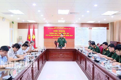 Thông qua ý định diễn tập phòng, chống thiên tai và tìm kiếm cứu nạn huyện Gia Viễn