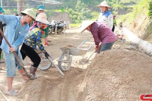 Huy động sức dân xây dựng công trình nông thôn