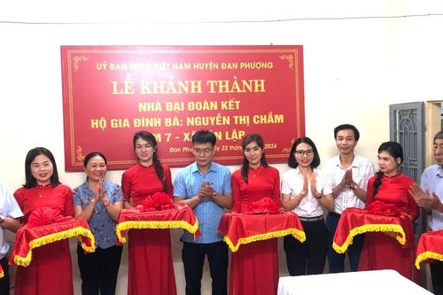 Huyện Đan Phượng khánh thành 4 nhà đại đoàn kết tại xã Tân Lập