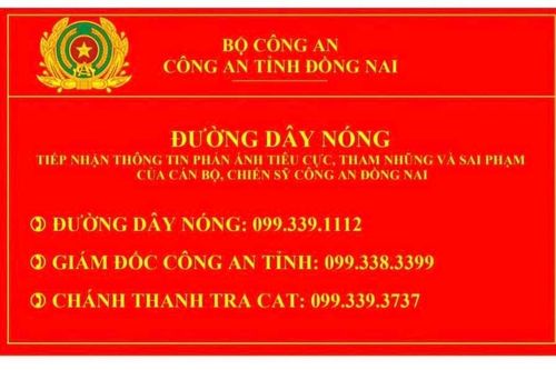 Giám đốc Công an tỉnh Đồng Nai công khai số điện thoại để tiếp nhận tin báo tội phạm, tham nhũng, tiêu cực