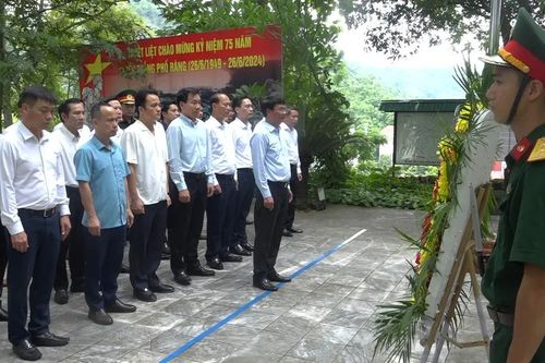 Bí thư Tỉnh ủy Đặng Xuân Phong dâng hương tại Di tích Lịch sử Quốc gia đồn Phố Ràng