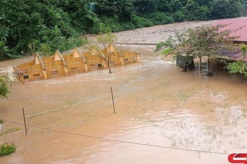 Mưa to gây ngập úng tại huyện Bắc Yên
