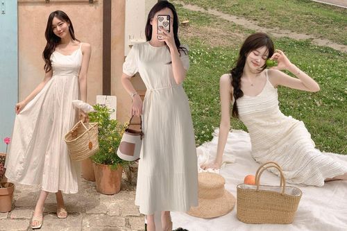 Cách mặc váy trắng sang đẹp ngày hè