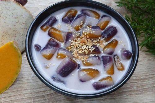 Cách làm chè khoai bí đỏ ngọt thơm