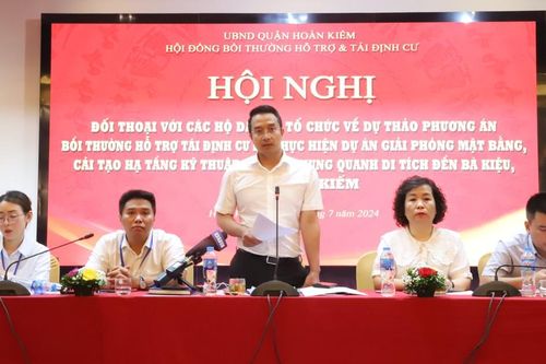 Đối thoại với các hộ dân thuộc diện thu hồi đất dự án đền Bà Kiệu