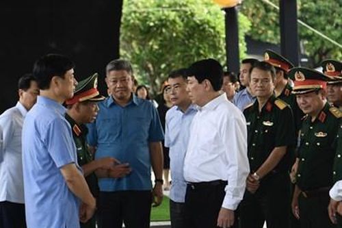 Đồng chí Lương Cường kiểm tra công tác chuẩn bị Lễ tang Tổng Bí thư Nguyễn Phú Trọng