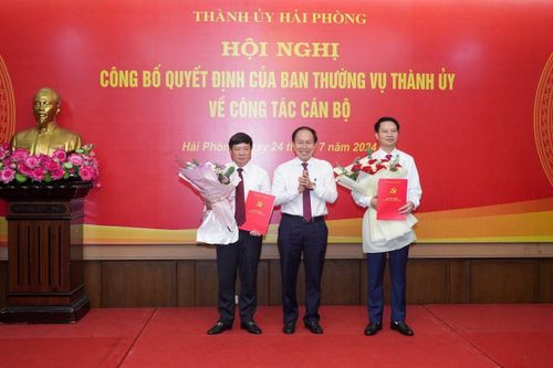 Hải Phòng công bố các quyết định điều động, bổ nhiệm cán bộ