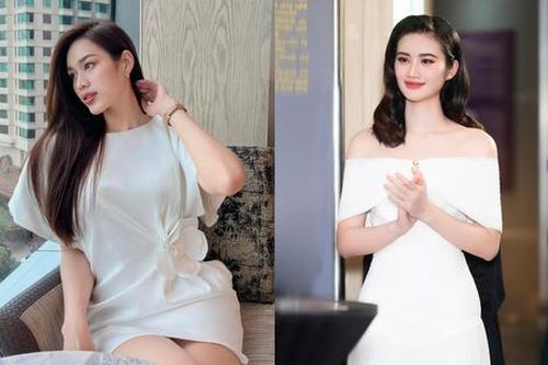 Khác biệt khi Đỗ Thị Hà và Ý Nhi cùng diện váy trắng