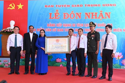 Căn cứ Ban Tuyên huấn Trung ương Cục miền Nam được xếp hạng Di tích lịch sử quốc gia