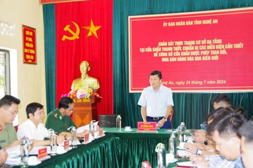 Nghệ An: Khảo sát, đánh giá thực trạng cơ sở hạ tầng tại cửa khẩu Thanh Thủy