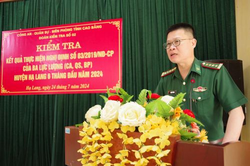 Cao Bằng: Kiểm tra thực hiện quy chế phối hợp theo Nghị định 03 của Chính phủ
