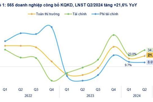 Cập nhật lợi nhuận quý 2/2024: 565 doanh nghiệp công bố, nhóm ngân hàng vượt trội tăng 34%