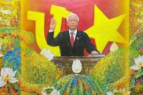 Họa sĩ, nghệ nhân tưởng nhớ Tổng Bí thư Nguyễn Phú Trọng qua tranh