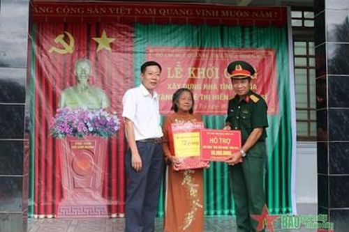 Bộ Chỉ huy Quân sự tỉnh Thừa Thiên Huế khởi công xây dựng 'Nhà tình nghĩa'