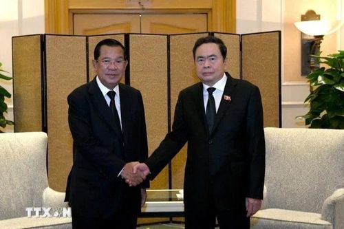 Chủ tịch Quốc hội Trần Thanh Mẫn tiếp Chủ tịch Thượng viện Campuchia Hun Sen