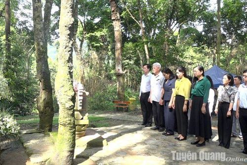 Đoàn công tác Ban Tuyên giáo Trung ương dâng hương tại Khu Di tích Quốc gia đặc biệt Tân Trào