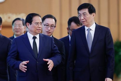 Thủ tướng Phạm Minh Chính tiếp các đại biểu quốc tế dự Quốc tang